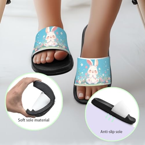 Image of Boy & Girls Slide Sandals Kids Shower Shoes Non Slip Summer Slippers Beach Sandals
