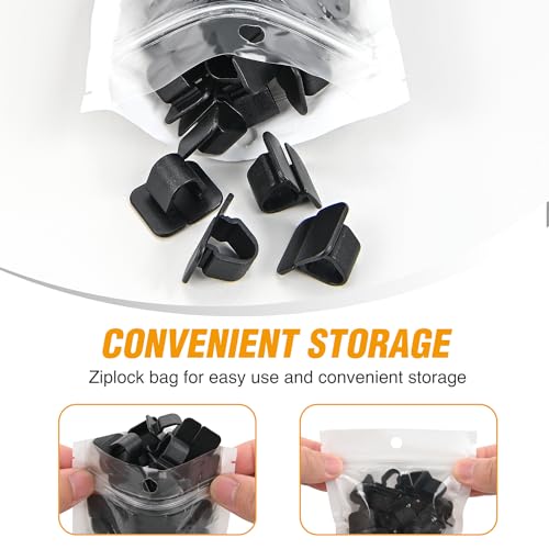 Image of GOOACC 50pcs Hood Insulator Insulation Pad Liner Retainer Clip Retainer Black Nylon for Audi 1H5-863-849-A01C Volkswagen Beetle Jetta Phaeton