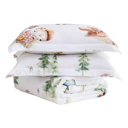 Image of Yibeizi Camper Animal Print Comforter Set Full Woodland Bedding