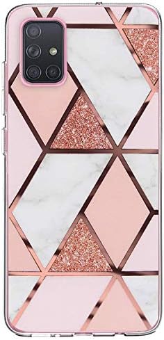 Meweri Compatible with Samsung Galaxy A51 Case Cover Silicone Transparent Clear Slim Soft TPU Marble Design Protective Cover for Samsung Galaxy A51