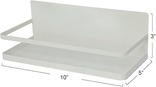 Miniatura 4 de Household Essentials Organizador de especias magnético de metal, color blanco