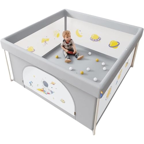 OXIZER ベビーサークル ベビーフェンス 折りたたみ式 インストール不要 高密度メッシュ 通気性 持ち運び簡単 屋内外兼用 洗える ベビーサークル 折りたたみ タイル、カーペット、木の床、芝生など、あらゆるタイプの床に適しています (C,1.5m*1.