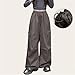 Girls Cargo Pants Baggy Fashion Y2k Streetwear High Waisted Drawstring Wide Leg Sweatpant Teen Girls Hip Hop Trousers Pantalones Deportivos para Niñas Pantalones Cargo para Mujer