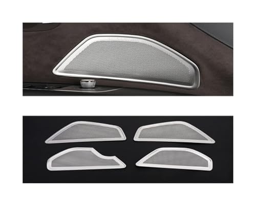 Cache-Haut-Parleur de portière Audi A8 2018-2023 garniture stéréo Argent Titane