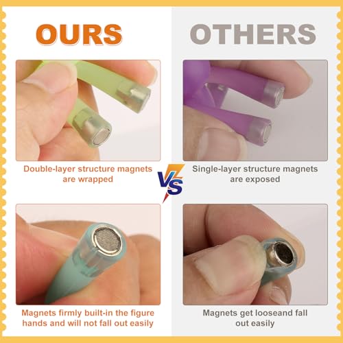 laleay 6pcs Magnetic Toys,Magnet Men for Kids,Magnetic People Figures for Kids,Magnetic People for Refrigerator,Fridge Magnets for Adults Kids Gifts, Magnetic Men for Teens Gifts,Kids Sensory Toys