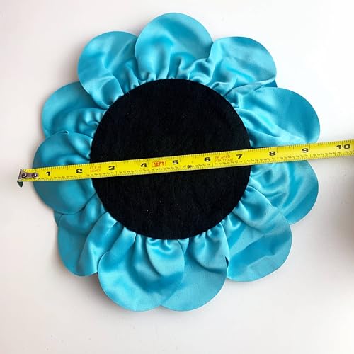 Image of Heyiwell Large Satin Fabric flower for Brooch Pin Wedding Party Dance Dress Suit Clothes Head Hair Accessories DIY Decor 9.45 inchInch