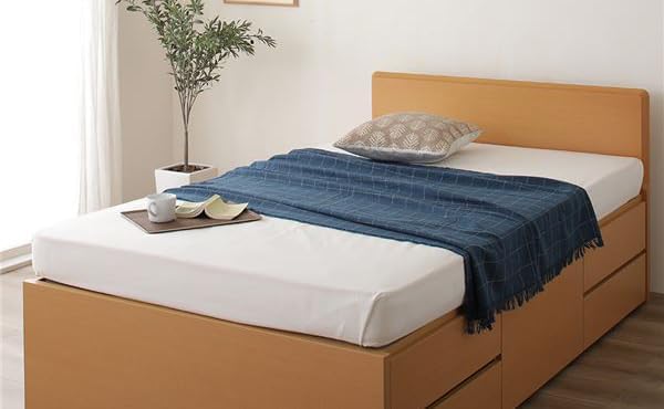 組立設置サービス フラットヘッドボード 頑丈ボックス収納 ベッド