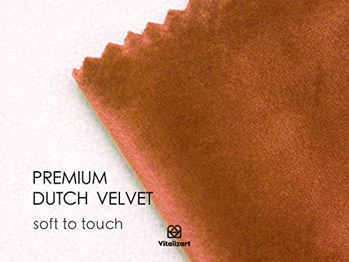 Vitalizart Terracotta Velvet Ribbon Set 3/8" x 5Yd x 3 Rolls, Wooden Spool - Image 3