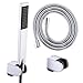KES Brass Shower Head Hand-Held Shower Wand Handheld Shower Head with 1.5-Meter Long Hose Square Style Handheld Shower Holder for Bathroom Showering System Contemporary Polished Chrome, LP135-CH