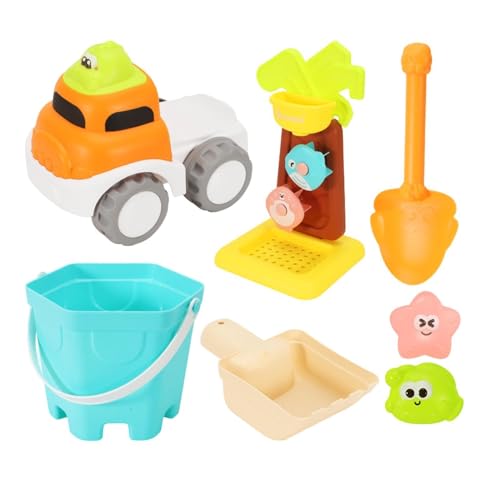 Jouets de plage 7 pièces résistants avec outil de pelle ergonomique