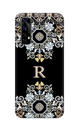 Image of PRINTFIDAA Name II Initial II Letter Floral Pattern Alphabet R Printed Designer Hard Back Case Cover for Realme Narzo 20 Pro /Realme 7 -(TY) MVN1007