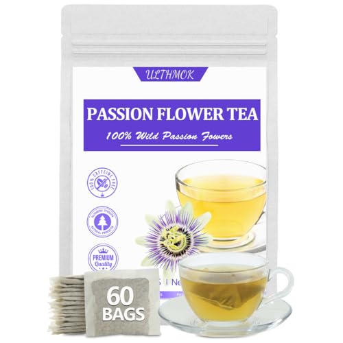60 Premium Passion Flower Tea Bags, Made with 100% Natural Passio...