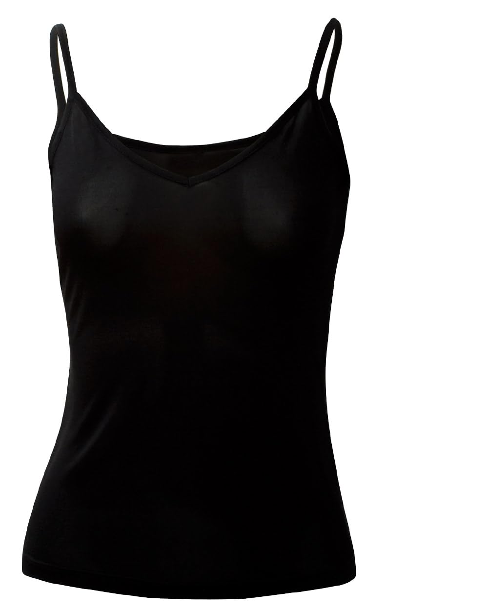 FosterNatur Damen Spaghetti Träger Top, 100% Seide