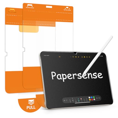 PAPERSENSE Matte Screen Protector for iPad A16 11th 11 Inch 2025/10th Gen 10.9 Inch 2022, Matte Layer Tempered Glass with Easy Dust-free Installation Tray, Apple Pencil Support, Anti-glare, 2 Pack