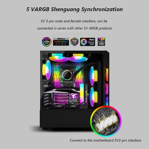 Soporte vertical para GPU con iluminación A-RGB 5V miniatura 3