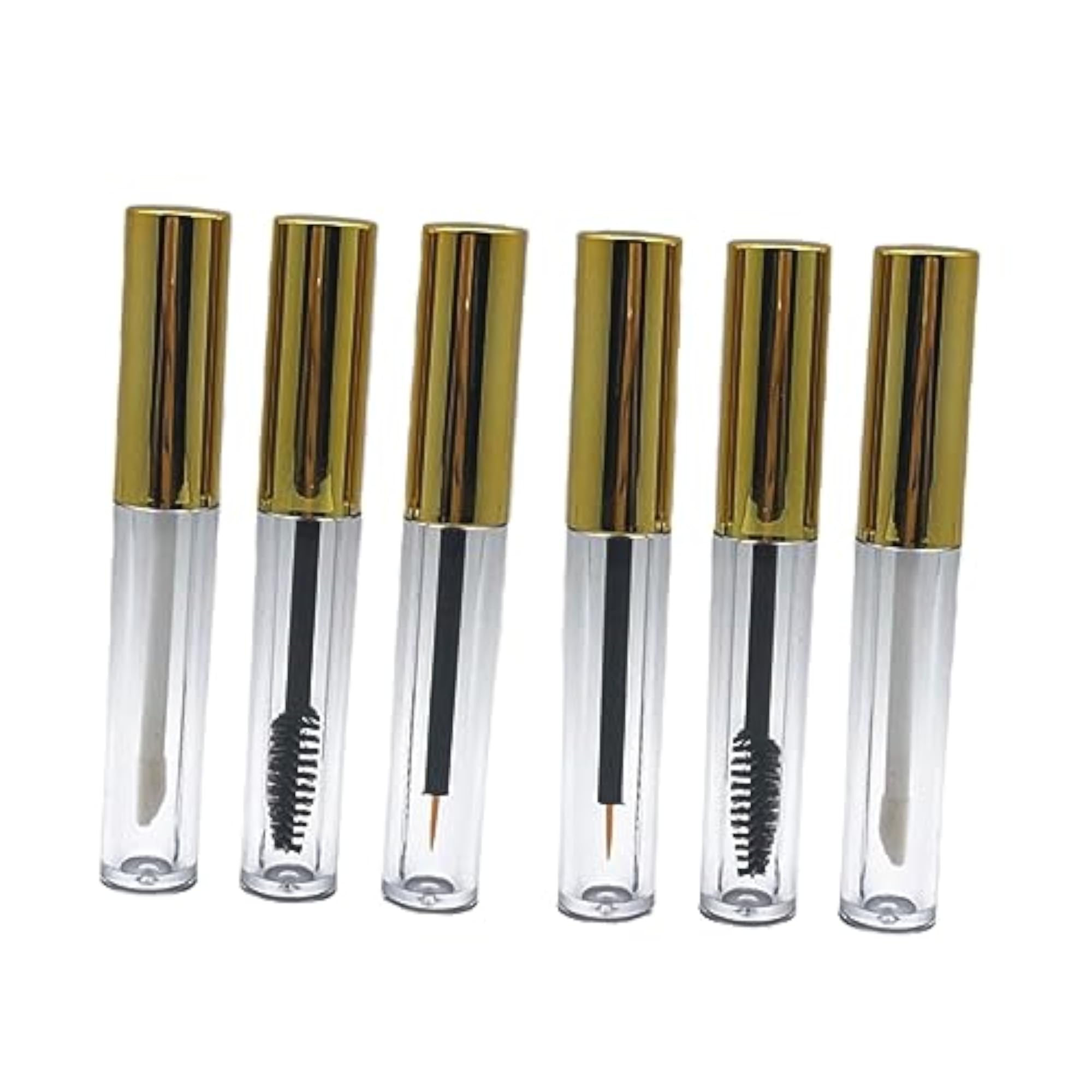 6pcs Makeup Sub Bottles with Golden Caps for Lip Gloss