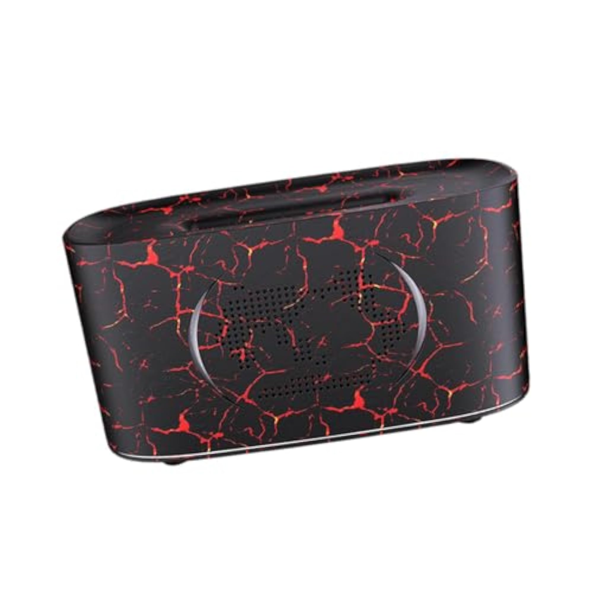 Noiseless Essential Oil Diffuser with Simulated Flame, Black Crack