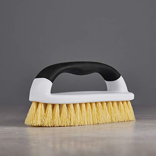 Amazon Basics Soft Grip Scrub Brush, Black, White #TOP5
