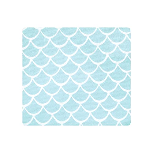 Image of Little Treasure Hudson Baby Cotton Poly Flannel Receiving Blankets Multipack, Pink Mermaid, 30x30 inches
