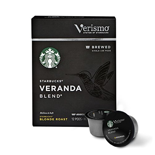 Starbucks Blonde Roast Verismo Coffee Pods  Veranda Blend for Verismo Brewers  6 boxes (72 pods total)