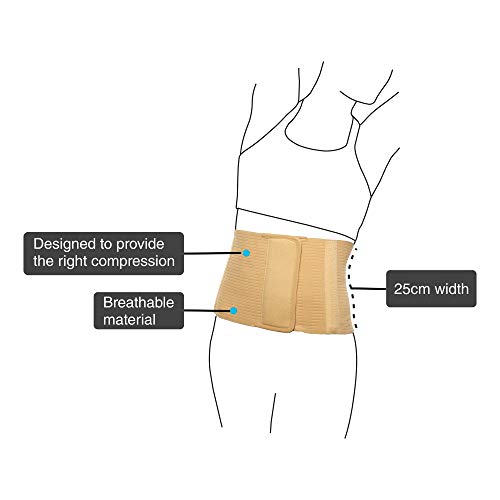 Image of Vissco Abdominal Belt Width 10 Inchfor Post Pregnancy support, Abdominal surgery, Helps in toning the abdomen muscles -Large (Beige)