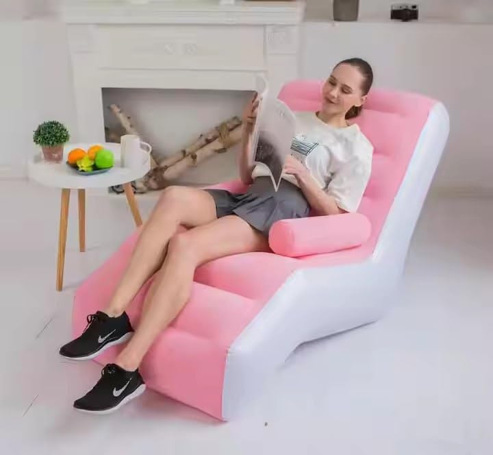 JOSSYFY Stylish Inflatable Lounger Chair – Lightweight, Foldable & Space-Saving Sofa for Kids & Adults | Durable, Leak-Proof Recliner for Home, Balcony & Travel-image-26