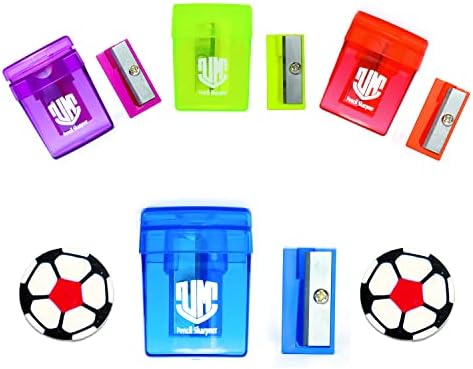 UK-MART Durable Pencil Sharpeners with Container for School Kids, Adults &Office Use (Pack of SIX)