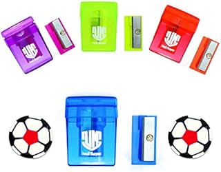 UK-MART Durable Pencil Sharpeners with Container for School Kids, Adults &Office Use (Pack of SIX)