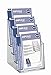 OPUS 2 -Porta brochure, dispenser a quattro livelli, A5, acrilico trasparente, ritratto, 350100