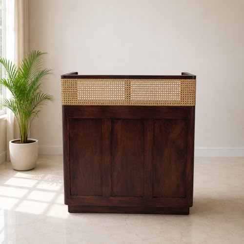 Image of The Attic Mehfil Bar Cabinet, Walnut Finish