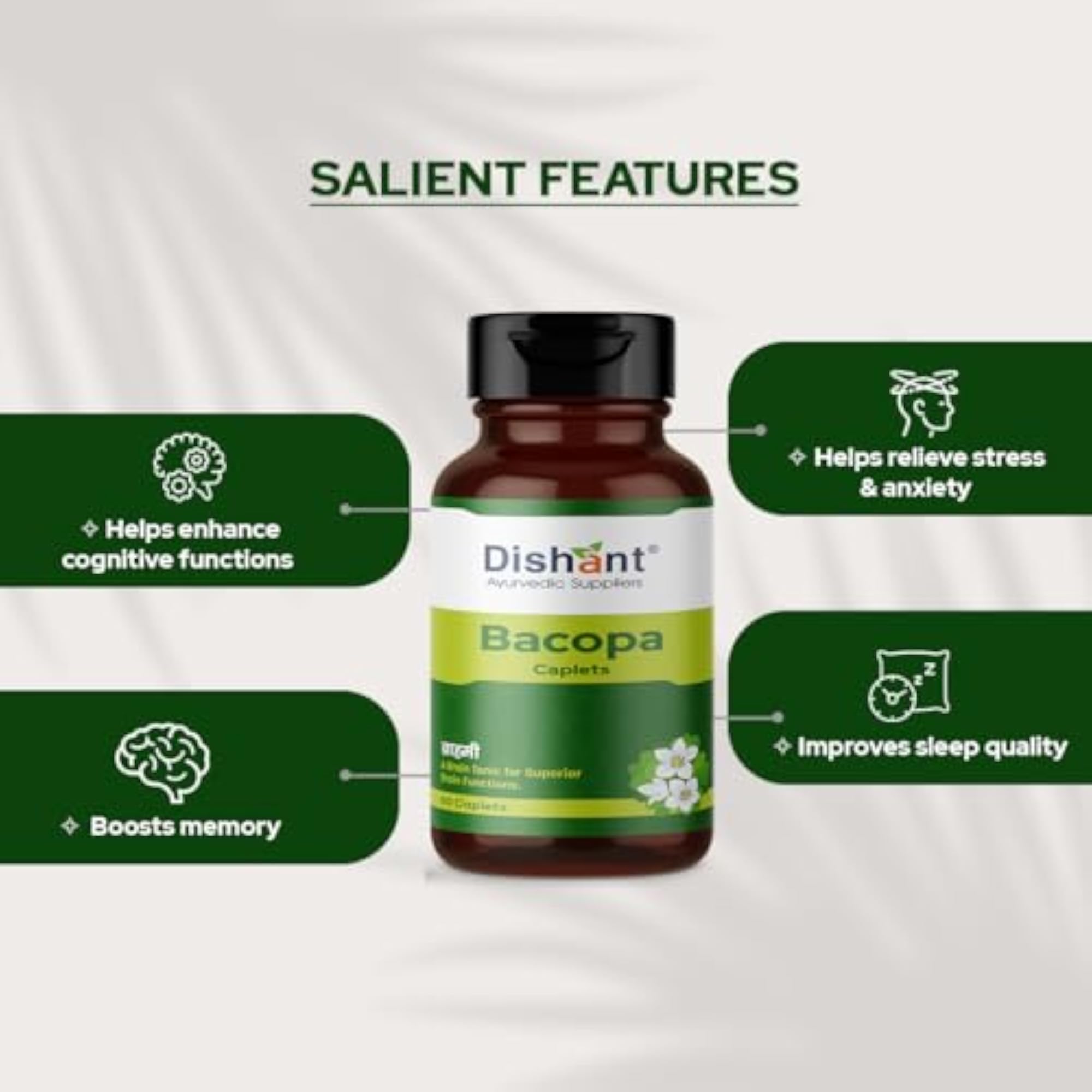 Dishant Bacopa Cognitive Function Tablets (60 Caplet)