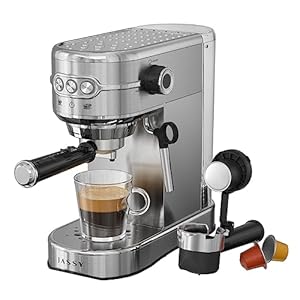 JASSY Espresso Machine Latte Maker 20 Bar Professional Cappuccino Machines with Milk Frother Compatible for NS Original Capsules for Home Brewing with 35 oz Removable Water Tank