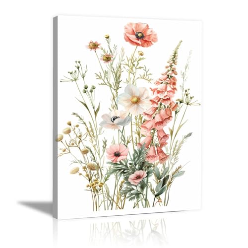 Peinture fleurs sur toile pour décoration murale moderne de salon