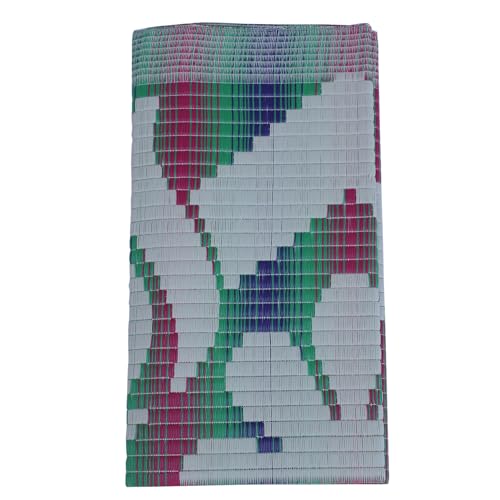 Image of RAGHAV Multipurpose Chatai Mats for Home 5 Feet 9 Inch Big Size Reversible Plastic Foldable Mats for Sleeping on Floor Travel (Multicolor Design)