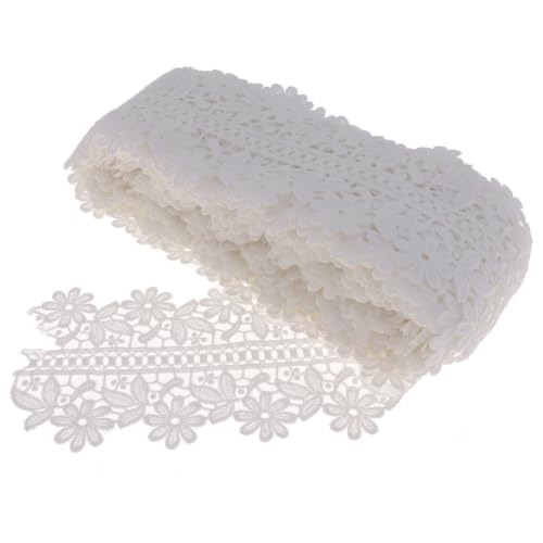 White Lace Fabric Trim 6-14 for Wedding Dress Clothing