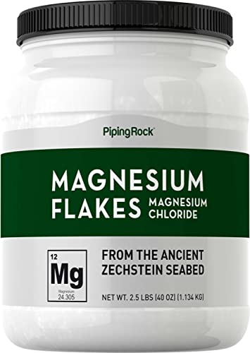 Magnesium Chloride Flakes | 40 oz | From the Ancient Zechstein Sea | Non-GMO, Gluten Free | By Piping Rock Magnesium Chloride Flakes | 40 oz | From the Ancient Zechstein Sea | Non-GMO, Gluten Free | By Piping Rock