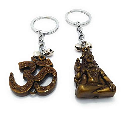 Key TechOm and Shankar Abs Keychain-Set of 2 (Bronze)