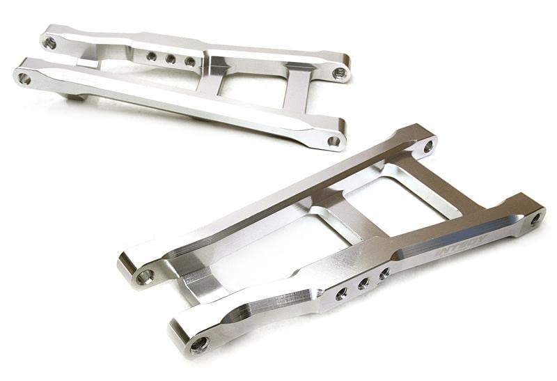 INTEGY CNC Machined Aluminum Front Lower Arms For Traxxas 1/10 Rustler, Stampede, Slash 2WD - T3 Upgrade Part (Orange)