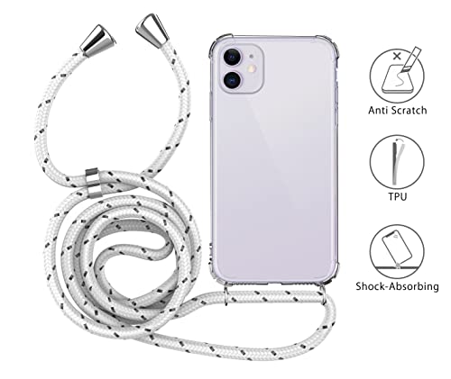 MyGadget Strap Case for Apple iPhone 11, Crossbody Phone Cover, TPU Silicone Case with Neck Holder - Image 4