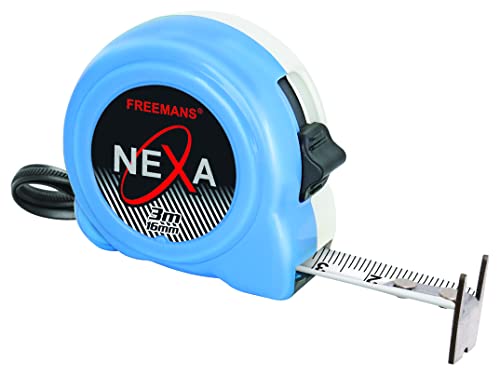 FREEMANS NEXA 3m:16mm Steel Inchi Measuring Tape with Double-sided Printing and Belt Clip