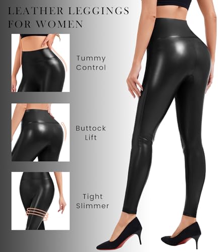 JUVELTPI Faux Leather Leggings
