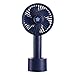 KUANDARMX Einfache Bedienung Handventilator Batteriebetriebener persönlicher Lüfter Ladestation 3 Modi Super Mute Mini USB Schreibtisch Ventilator für Home Anwesend, Drak Blue
