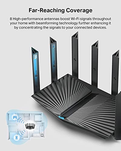 Image of TP-Link AX6000 Wi-Fi 6 Router (Archer AX80) - Dual Band, 2.5 Gbps WAN /LAN Port, 8K Streaming,Wireless Internet Router with AP Mode, Long Range Coverage, WPA3, Beamforming