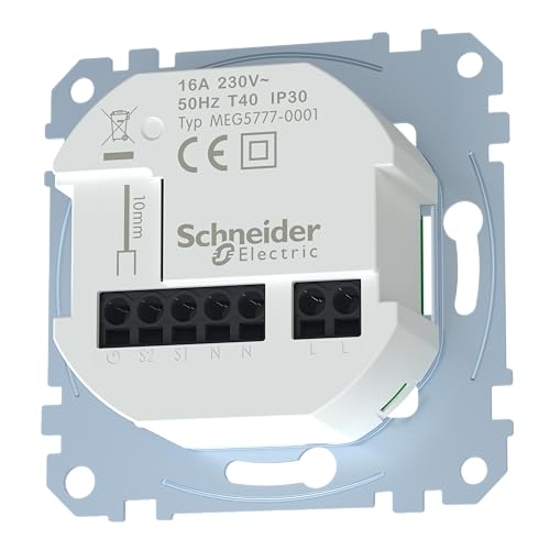 Schneider Electric Merten Connected Raumtemperaturregler-Einsatz, Unterputz, 16A, Zigbee, Smart Home, grün, Artikelnummer MEG5777-0001