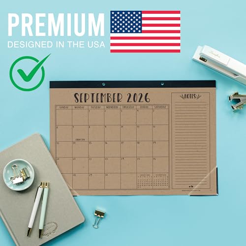 Image of Hadley Designs Large Teacher Desk Calendar 2026-2027 - Desktop Calendar 2026, 18-Month Academic Desk Calendars for School, Home & Office, Cute Classroom Must Haves, Back to School Teacher Gifts