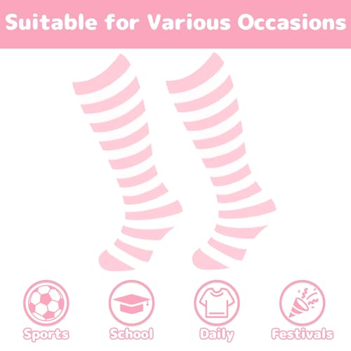 Image of Olreco 1 Pack Toddler Kids Youth Soccer Socks Girls Boys Baseball Socks Youth Knee High Softball Football Accessories Cotton
