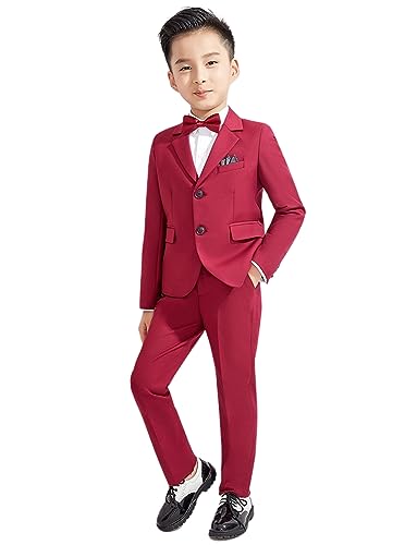 Costume 3 pièces garçon avec veste revers échancré gilet et pantalon
