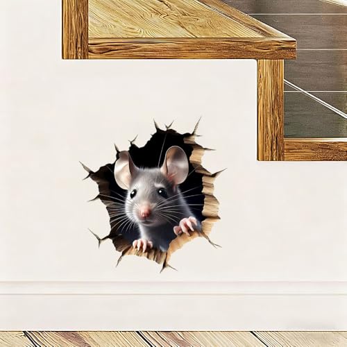 Vinilos decorativos ratón 3D pack x2 vinilo impermeable miniatura 7