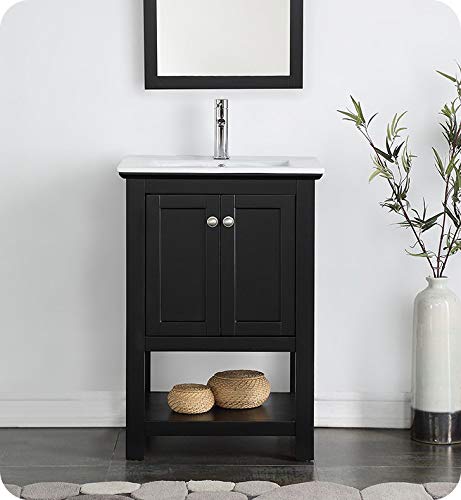 Fresca Manchester 24\" Black Traditional Bathroom Vanity