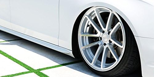 18" Inch Rotiform SPF Silver Machine Wheels & Tire Package | Set of 4 | 225/40R18 Tires | Includes Free Wheel Club LA T-Shirt | Fits Audi Mercedes BMW Infiniti Dodge Cadillac Chevy Ford Lexus Nissan